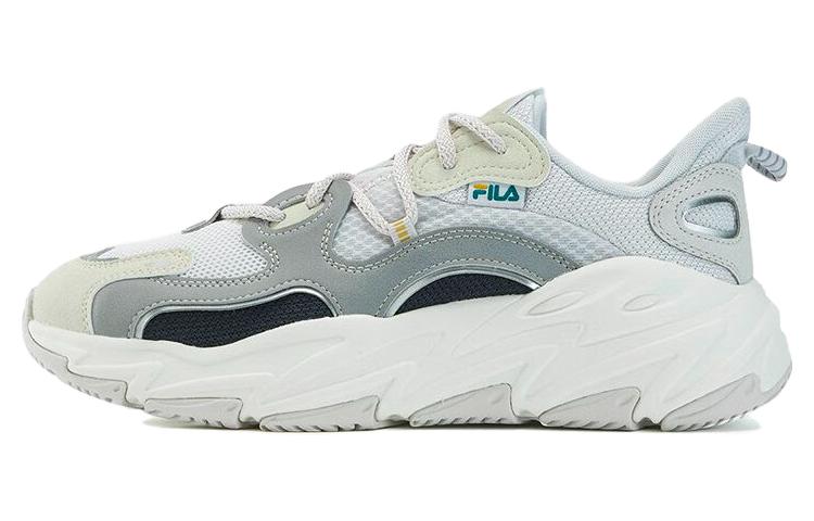 Women's Sneakers FILA Comfortable Textile, Synthetic Leather Low top Running Shoes Women's Gray White