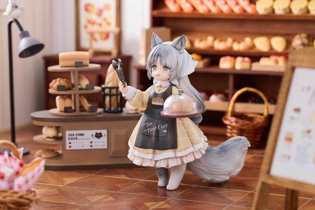 RIBOSE DLC Series Cats Nyan Town Bakery Clerk Nyan ABS PVC Painted Complete Figure "Teatime Scene" Non-Scale &