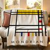 Artist G Geometric p painter P Piet M Mondrian Throw Flannel Throw Blanket Suitable for Sofa Living Room Bedroom