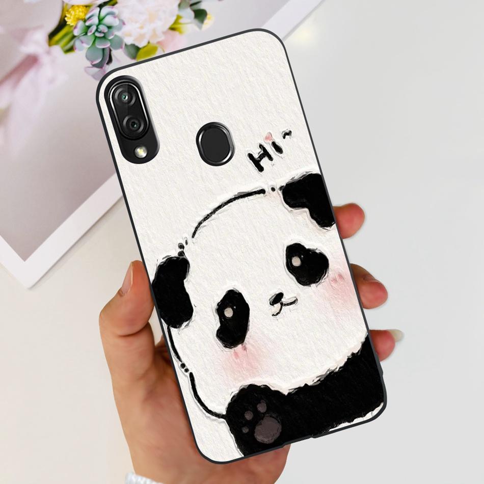 For ZTE Blade V10 Vita Cute Panda Cartoon Case For Zte Blade V10 2019 Blade V10vita Soft TPU Black Silicone Phone Cases
