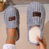 Women's Winter Slippers 2025 Home Warm Fuzzy Shoes Fashion Indoor Silent Carpet Slides EVA Non Slip Breathable Casual Slipper