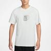 Nike Dri-Fit Модная Простая Футболка с Круглым Вырезом и Коротким Рукавом Мужские Топы Светло-Серый IF0375121