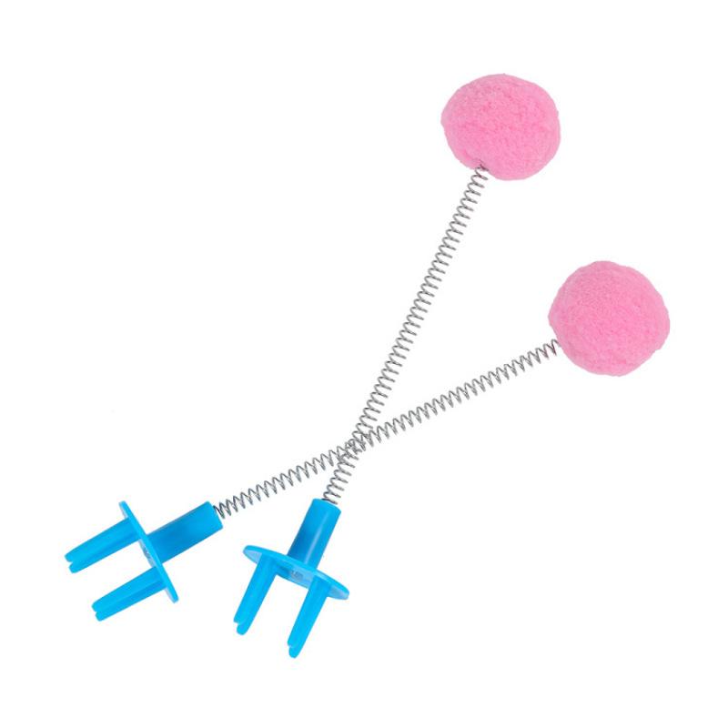 Забавная когтеточка для кошек, мультяшная весенняя эластичная игрушка-тизер, интерактивные игрушки для маленьких/средних кошек