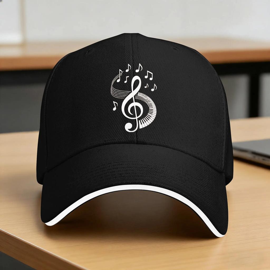 Treble Clef Keyboard Music Notes Casual Baseball Cap Running Hippie Trucker Hat Summer Breathable Women Unisex Yk Baseball Caps