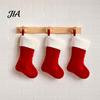 Hanging Ornament for Doorways 18 Inch Christmas Stocking, Classic Large Fireplace Plush Stocking Festive Party Scene Layout Props with White Soft Cuff