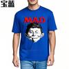 Teeshirt Breathable New Teeshirts Mad Magazine Character On Black Cotton Plus Size Tshirt Trendy Relaxed Fit Tshirt Casual