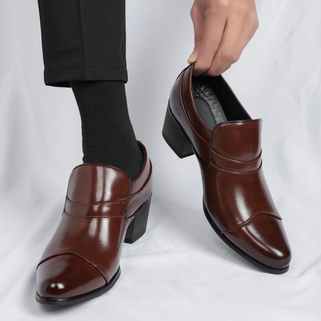 Fashion Pointed Toe Men's Loafers Classic Retro Leather Chelsea Boots Men SSlip On Fashion Ankle Boots 2025 New Male Business Shoes