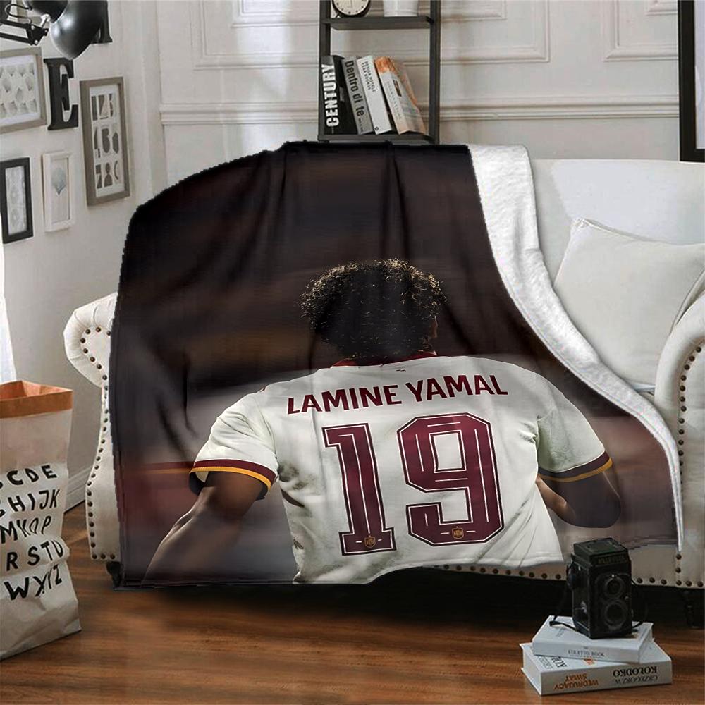 Lamine Yamals Jersey Number Flannel blanket, soft and warm, suitable for beds and sofas, all seasons, portable travel blanket. 073053