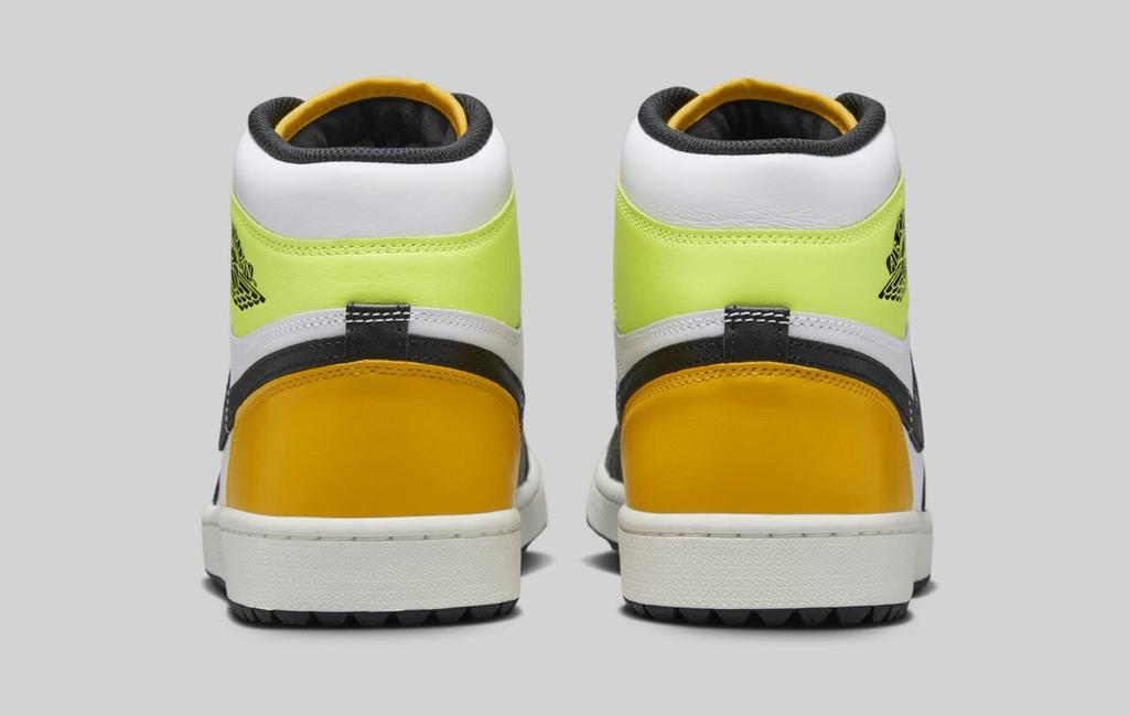 DQ0660-105 Nike Air Jordan 1 High Golf Белый Университетский Золотой Вольт Черный (Мужской)