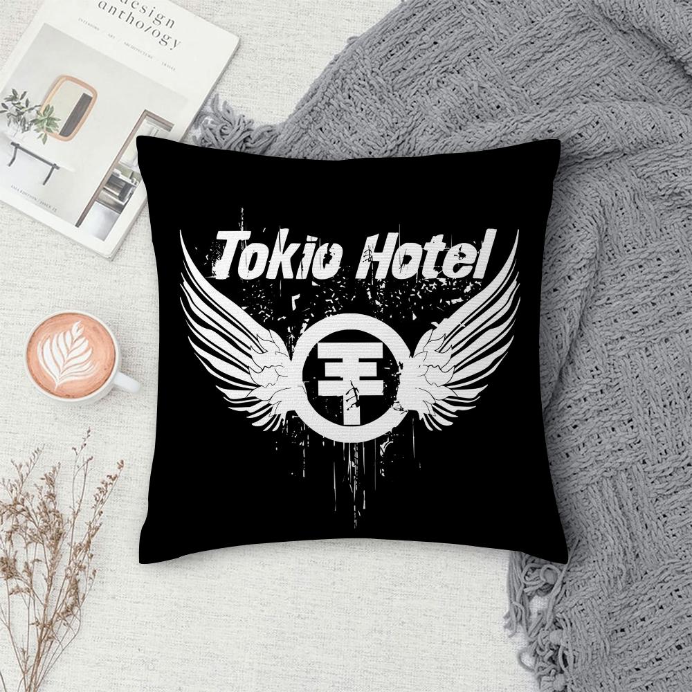 Подушка-обнимашка T-Tokio H-Hotel Наволочка Декоративная для дивана Домашняя Двусторонняя печать Плюшевая Квадратная Наволочка для подушки Декор Подушки Чехол