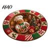 Indoor Festive Area Rug Christmas 3D Rug, Illusion Round Decorative Winter Seasonal Floor Mat, Carpet for Home Living Room Holiday Decoration Decor