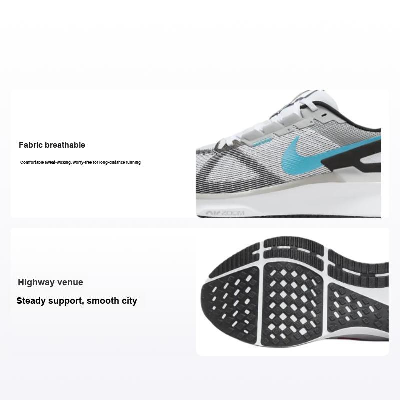 Nike Air Zoom Structure 25 Белый Черный Гамма Синий Мужские Кроссовки Hot-Lava DJ7883-109