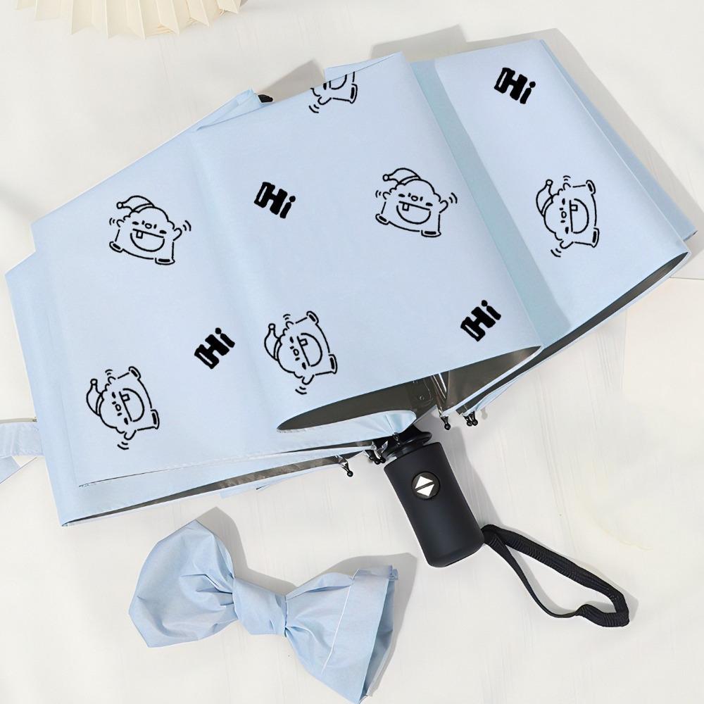Fully Automatic Portable Folding Umbrella Cartoon Pattern Dual Use Umbrella Travel