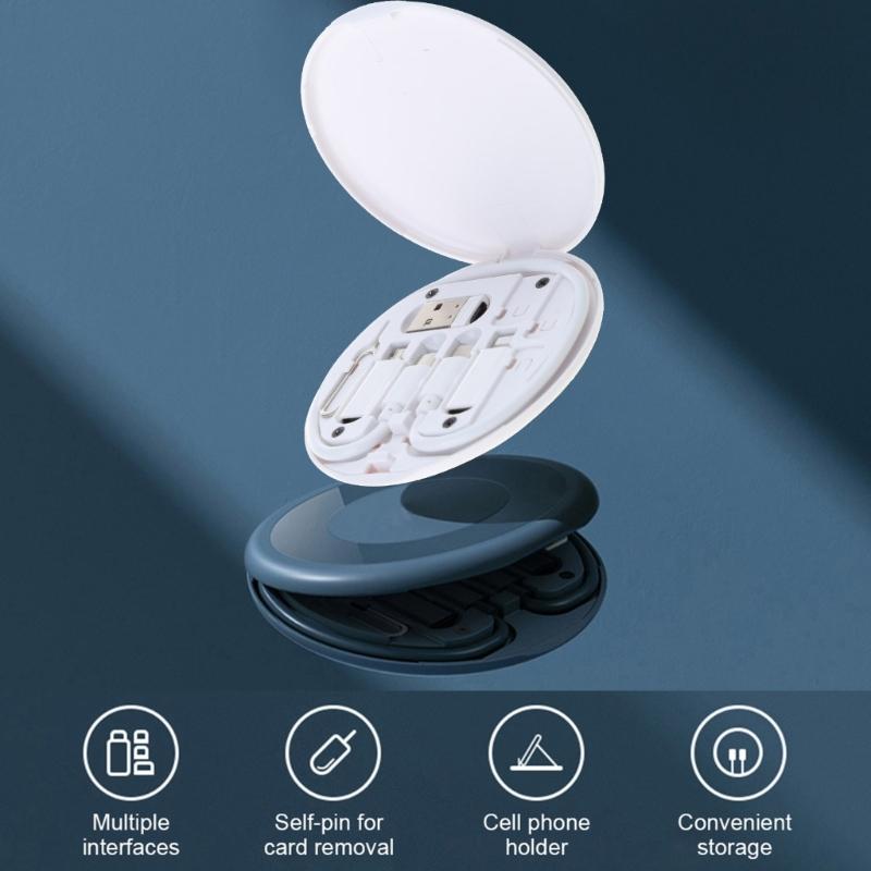 5 in 1 Multifunctional Phone Charge Cable Kit For 12 Pro Max XR USB Cable Type C Adapter 60W Charge Cable Portable