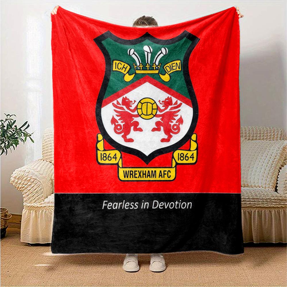 Wrexham Afctowel Blanket, High quality Comfortable for All Seasons, Home Decor, Warmth and Comfort
