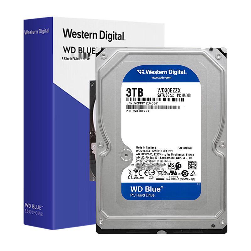 Жесткий диск для настольного компьютера Western Digital WD Blue 3 ТБ