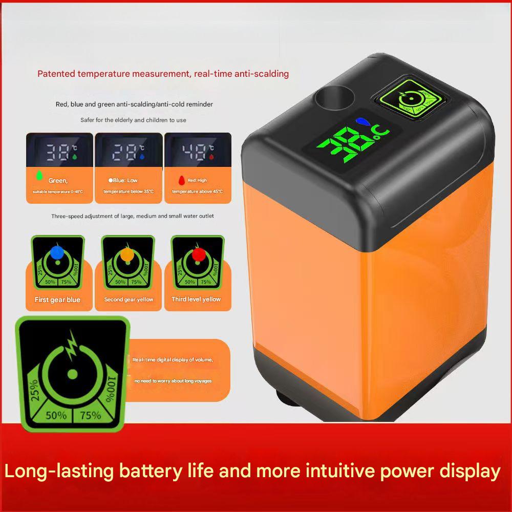 Портативный электрический насос для душа для кемпинга на открытом воздухе, перезаряжаемый через USB, 3 режима подачи воды, водонепроницаемое оборудование для душа IPX7