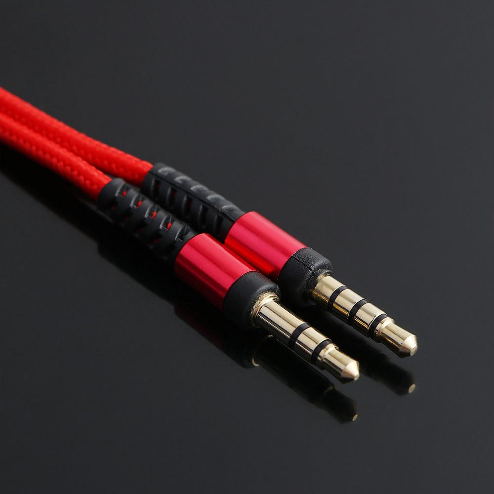 Регулятор громкости Нейлоновая оплетка Кабель для наушников с микрофоном Aux кабель Автомобильный Aux кабель Аудиокабель Аудиопровод