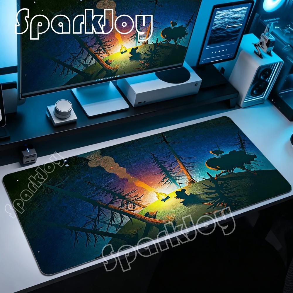Xxl Outer Wilds Solar System Hd Deskmat Anime Rubber Keyboard Laptop Gaming Nonslip Mat Stitch Edge Mouse Pad With Lockedge