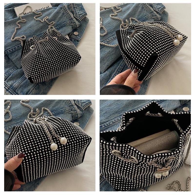 Женская Мода Роскошный Дизайн Сумка-Шоппер Через Плечо Большая Вместимость ПУ Кожа Стразы Сумка Через Плечо Женский Бренд Сумки Топ Ручка