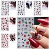 Realistic Eyes Mouth Pattern Halloween Nail Decals Skeleton Halloween Nail Stickers   Manicurist