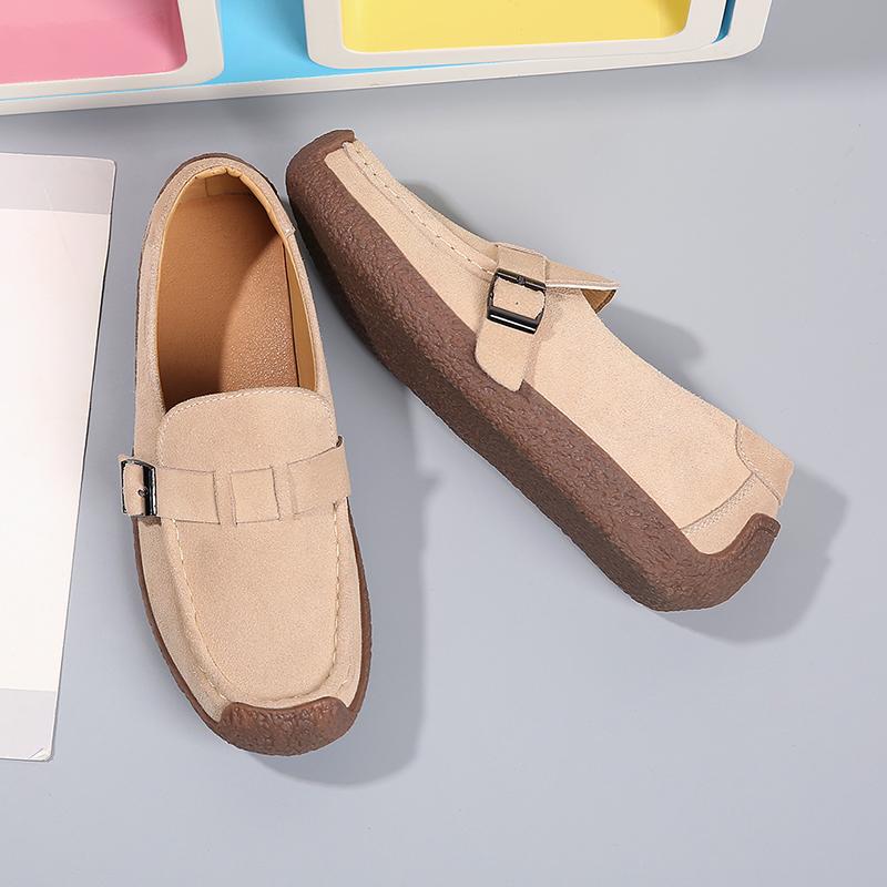 Fashion Large Size Women's Shoes Snail Shoes Suede Mother Shoes Women's Slip-on 35-43