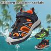 Летние спортивные детские сандалии для мальчиков 5–16 лет, Нескользящая дышащая пляжная обувь, уличные повседневные детские сандалии на мягкой подошве