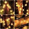 100 LED Solar Bubble Ball String Lights, 12M Long IP65 Waterproof LED Fairy Light, 8 Lighting Modes, Crystal Ball Design