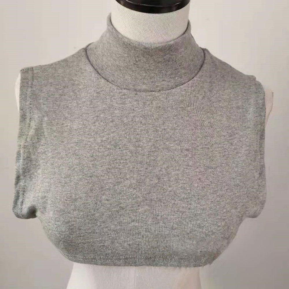 Women Soft Modal Fake Collar Turtleneck Solid Color Muslim Hijab Extensions Mock Neck Cover Blouse Sweater Detachable Collars