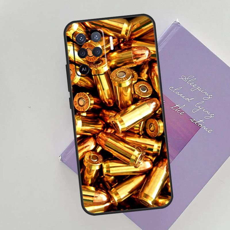 Чехол для телефона с коллажем из военных пуль для Oppo A96 A76 A16 A74 A53 A54 A94 A15 A17 A52 A72 A57S A58 A78 A98 A79