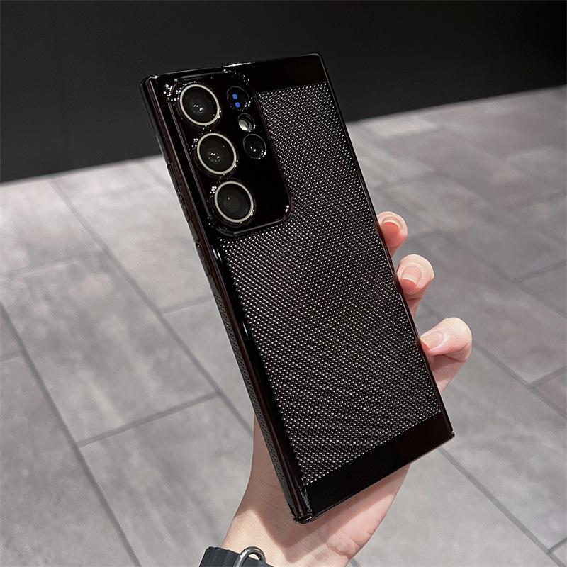 Гальванизированная воздухопроницаемая сетчатая оболочка с рассеиванием тепла подходит для Samsung S24Ultra, чехол для мобильного телефона S23 + жесткий чехол S22P