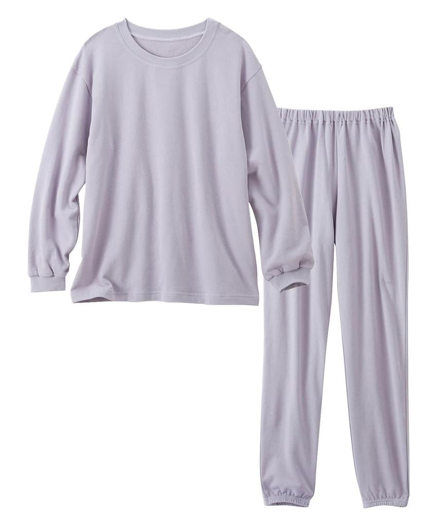 Nissen Cotton Fleece Basic Loungewear Top and Bottom Size 8L Pajama/Loungewear Set, 100% Set, Lavender,