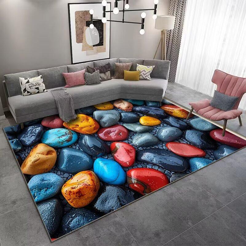 Ковер в стиле европейской мостовой, цветной, для гостиной, под диван, для спальни, прикроватный, для кабинета, для кухни, коврик у входной двери, нескользящий, современный декор
