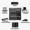 USB 6 Channel Live Studio Audio Mixer Bluetooth Console Amplifier DJ Karaoke Mixing Digital Mini Microphone Sound Mixer