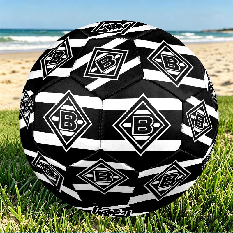 Borussia Monchengladbach Print Size 5 Soccer Ball, PU Wear Resistant Football for Match Training and Daily Practice, Birthday Gift for Soccer Fans