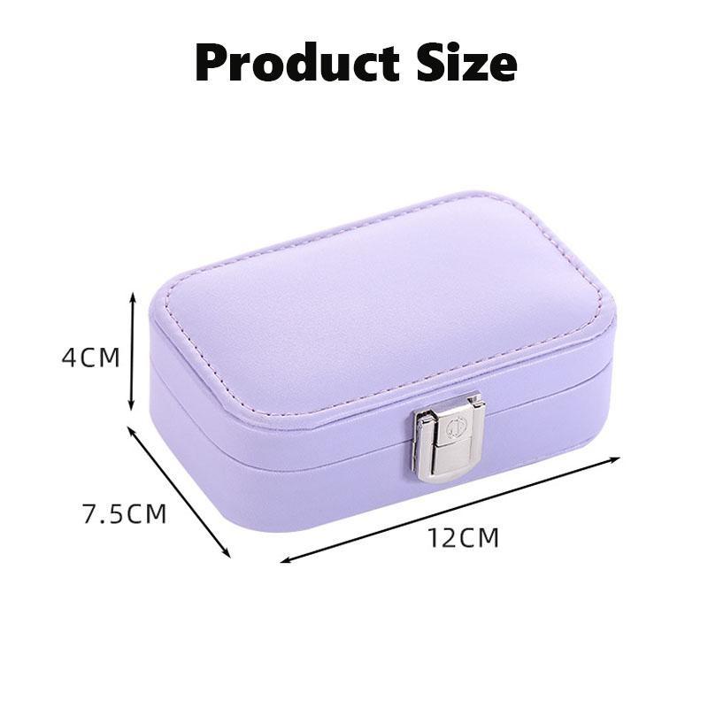 Мини-органайзер для ювелирных изделий из искусственной кожи, портативная портативная машинка для путешествий, футляр для хранения ожерелья, сережек и колец