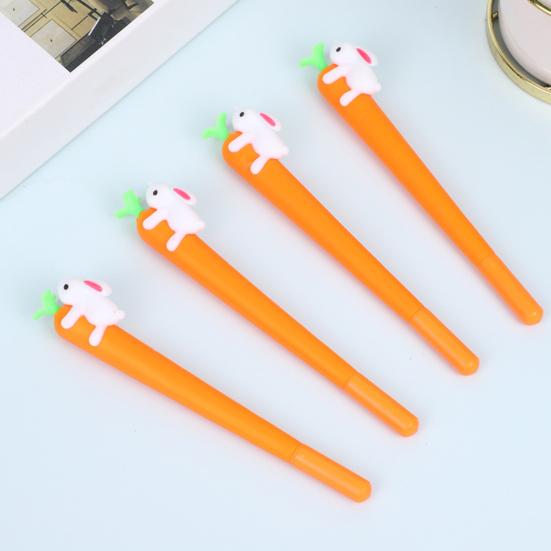 Милые гелевые ручки в форме кролика и морковки, гладкое письмо, мультяшные чернильные ручки для заметок и школы, забавные ручки-животные, новинка для подростков и офиса