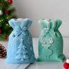 3D Christmas Gift Bag Relief Elk Tree Silicone Mold Handmade Aroma Candle Plaster Ornament Molds Candle Making Supplies