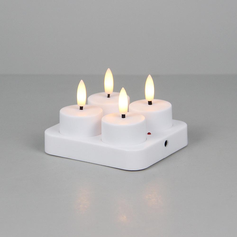 4-12Pcs LED Flameless Candle Light Battery Operated LED Creative Candles Tea Lights Halloween Christmas Party Decor Candle Light