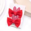 2pcs/set Lovely Lace Bows Hair Clips for Girls Sweet Solid Color Gauze Clip Soft Hairpins Pink Princess Kids Hair Accessories