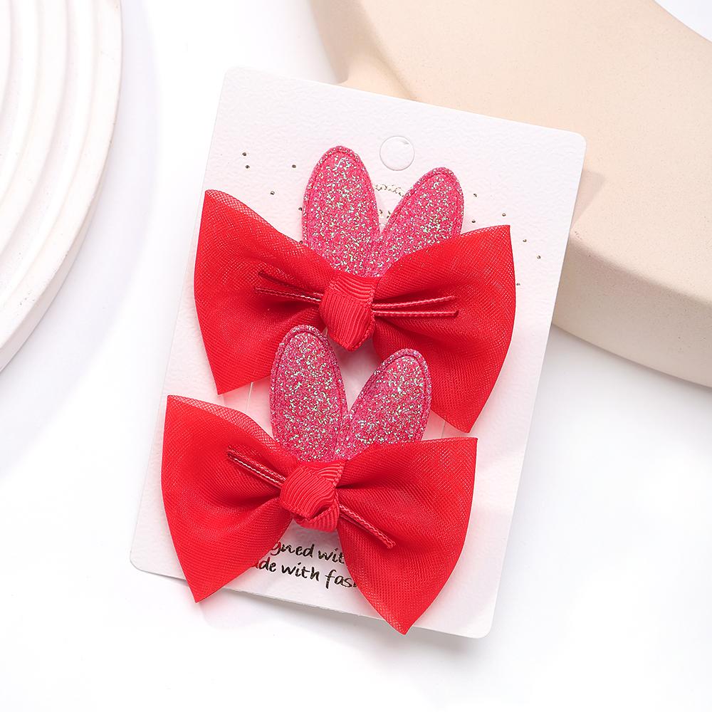 2pcs/set Lovely Lace Bows Hair Clips for Girls Sweet Solid Color Gauze Clip Soft Hairpins Pink Princess Kids Hair Accessories