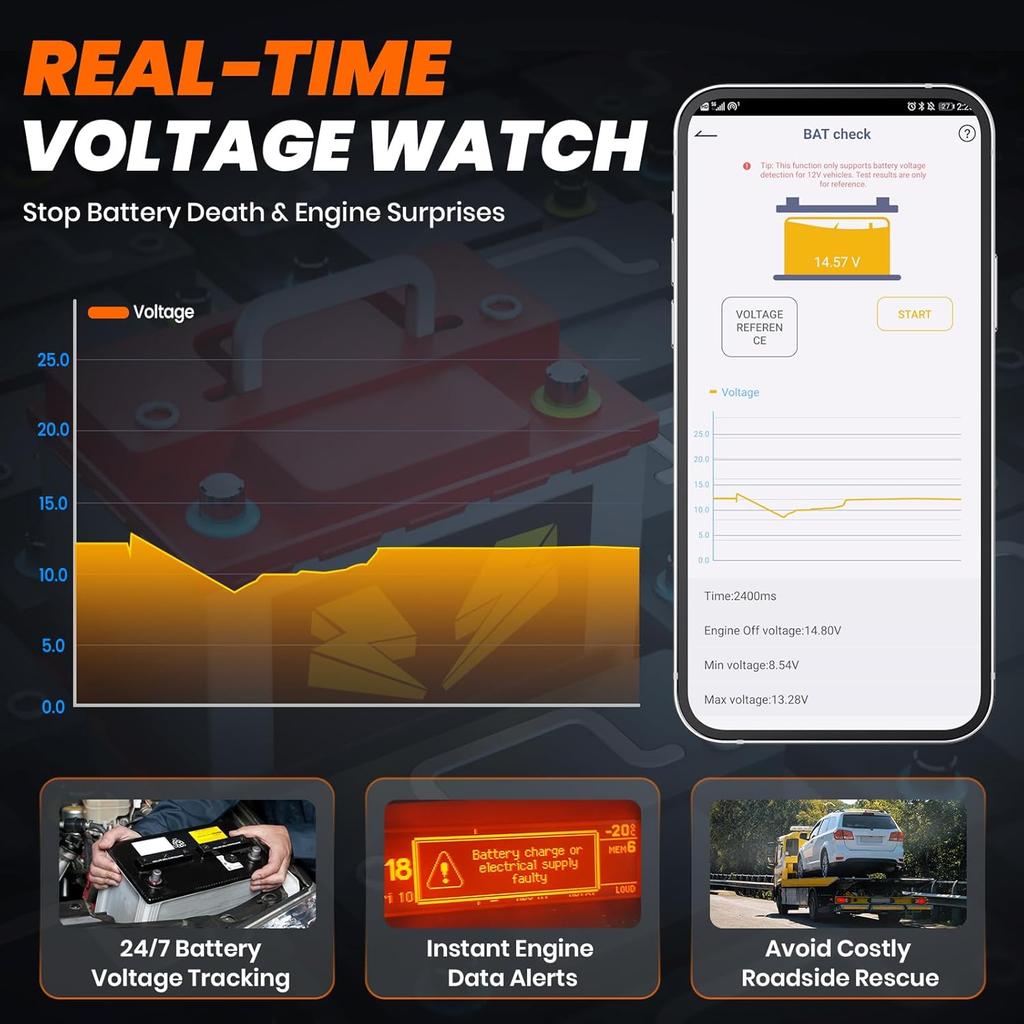 (Обновленный AD310) ANCEL AD310BT OBD2 Сканер Bluetooth - Читатель кодов неисправности двигателя, Escaner Automotriz С Премиум-приложением На IOS И Android, Автомобильный