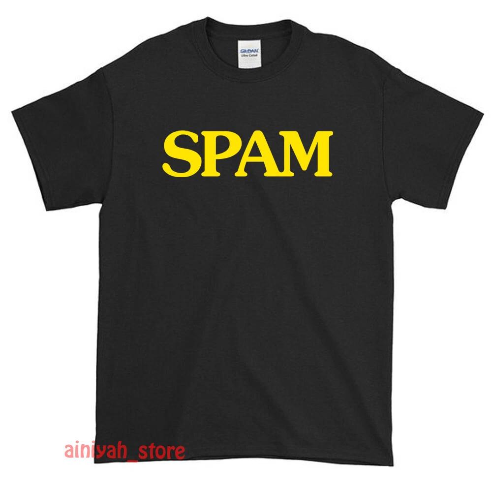 Spam консервированное мясное ассорти Логотип Мужская смешная футболка Размер США S-XXL