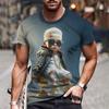 Handsome Boy Pattern T-Shirt For Men Personality 3D Printed Tees Summer Casual Round Neck Tops Short Sleeve Tee Shirts