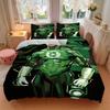3pcs Green Lantern Ring Cover Set,Soft Comfortable Duvet Cover,Guest Room (1*Duvet Cover + 2*Pillowcases, Without Core) yy251024084