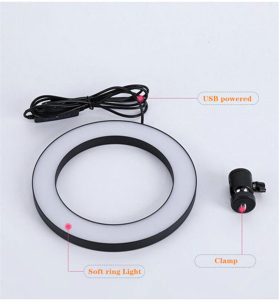 LED ring for internal illumination, adjustable in brightness, 3 models, adjustable for live broadcast and selfies