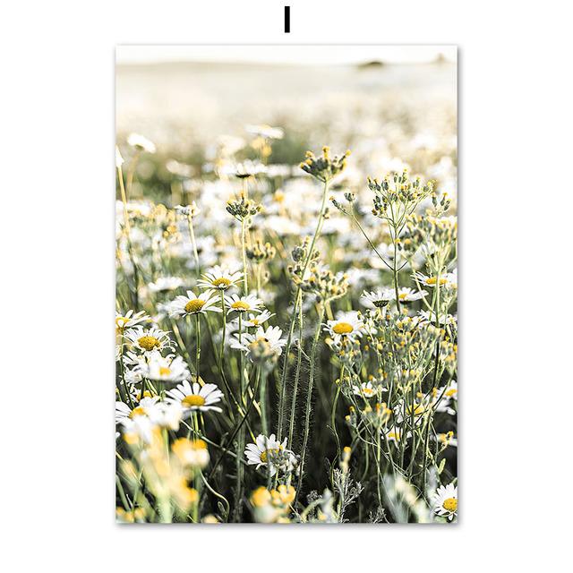 Одуванчик, подсолнух, Дейзи Лейк, настенная живопись на холсте, плакаты на скандинавскую тему и принты, пейзажные настенные панно для декора гостиной