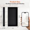 Kitchen Oil Bottle Tray: Crafted from soft silicone material  effectively preventing bottle cracking and scratching./Black