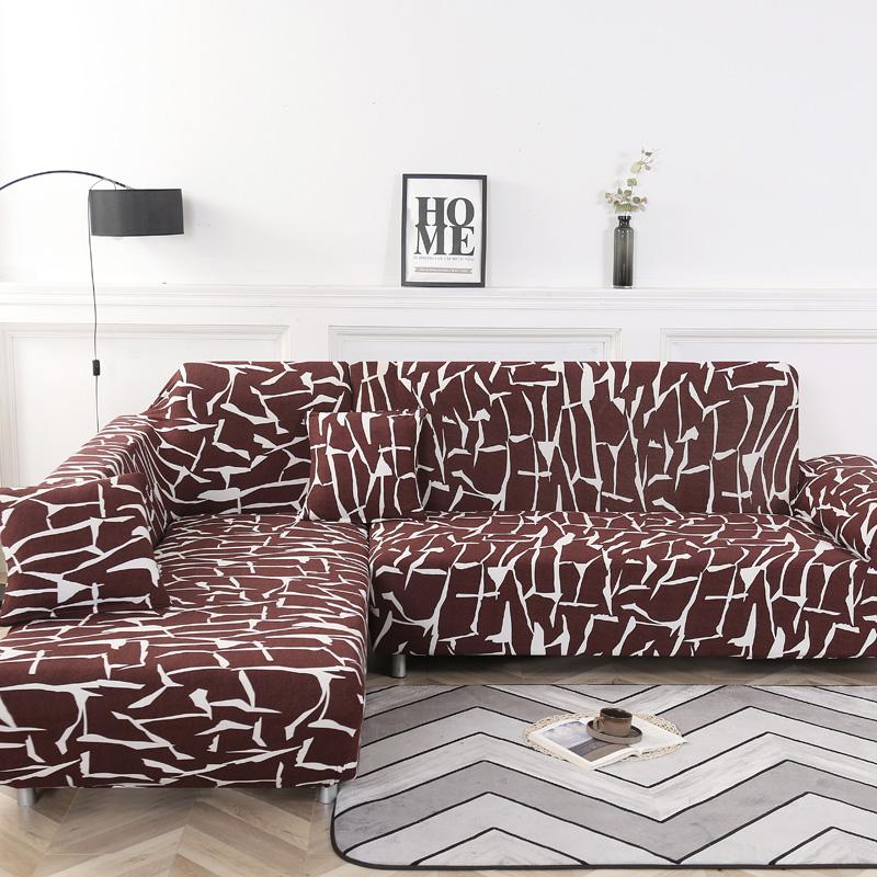 Чехол для дивана с принтом, эластичный чехол для дивана для гостиной, угловой диван с домашними животными, L-образный шезлонг, чехол для дивана, диваны 1/2/3/4 места