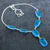 Ювелирные изделия из серебра 925 пробы с голубым топазом Swiss Blue Topaz Gemstone, ожерелье 18 дюймов